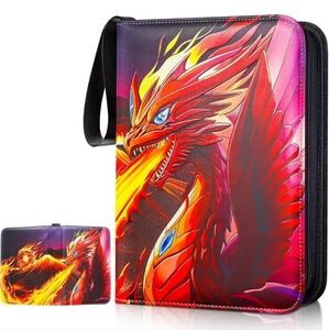 Pokemon Yu-Gi-Oh PTCG YGO MTG Trading Card Binder Folder Album Case with Zipper